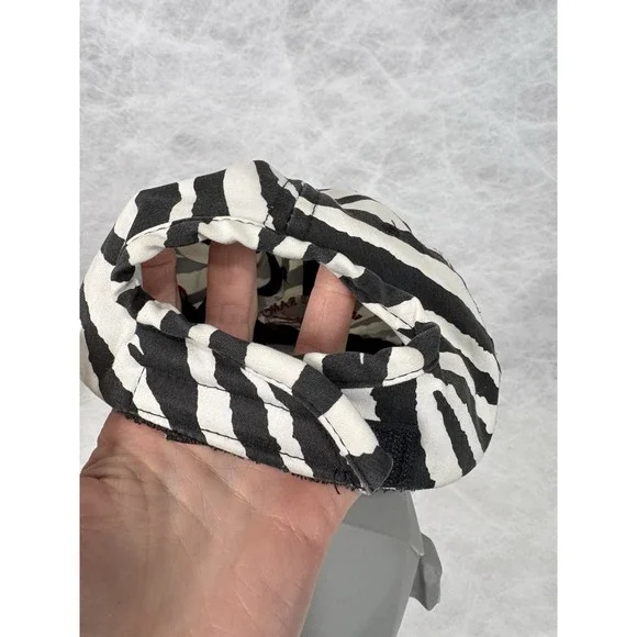 Fairbanks Ranch Country Club Zebra Print Woogge Adjustable Hat Cap Black White - Picture 5 of 8